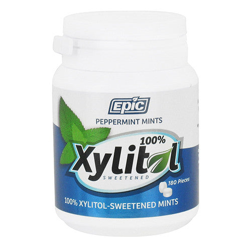 Epic Dental Xylitol Sweetened Peppermint Mint, 180 pieces